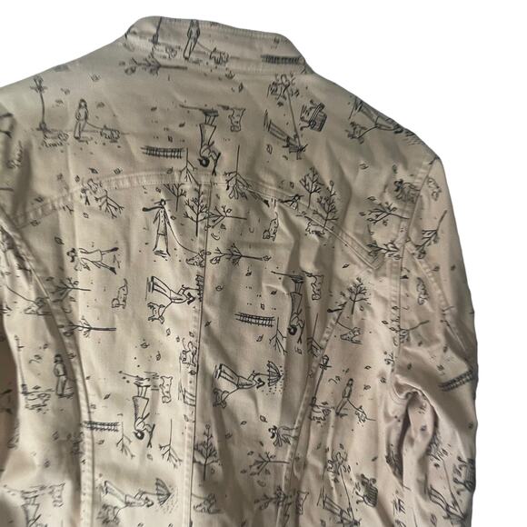 Christopher‎ & Banks Vintage Size Small Novelty Print Fall Rain Print Jacket - Picture 9 of 11